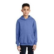 Port & Company Youth Core Fleece Pullover Hooded Sweatshirt-L (Carolina Blue)