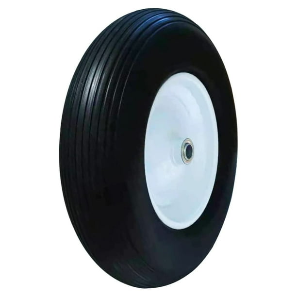 Wheelbarrow Tires 4.80/4.008 FlatFree with 3/4 & 5/8 Wheel Bearing, 3" Hub