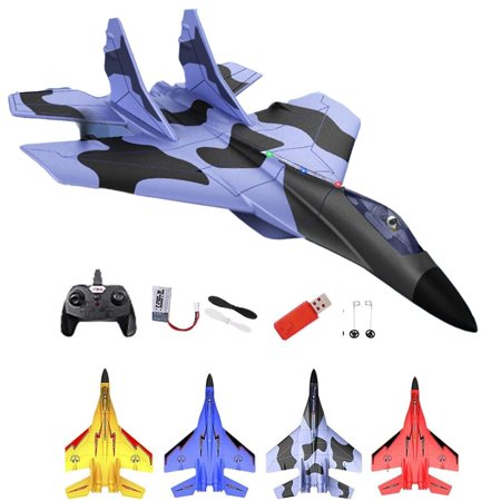 Rc Planes for Adults, F22 RC Airplane Fighter Ready to Fly, RC Plane 2.4Ghz Remote Control Plane with Night Light, RC Airplanes Toy for Boys Girls Kids Beginners