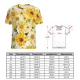 thumbnail image 2 of Floral Colorful Flower Women's Short Sleeve Tops Casual Blouses T Shirt, 2 of 6