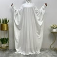 thumbnail image 2 of HJYCHN Elegant Women Abaya Prayer Dress with Hooded Hijab Kaftan Arab Robe for Daily Wear White One Size, 2 of 7