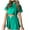 Green, variant on ZZwxWA Womens Two Piece Set Crew Neck Tshirt Tops and Shorts Elastic Waist Solid Color Athletic Sports Suits Workout