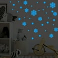 thumbnail image 3 of tredstone Christmas Snowflake Fluorescent Wall Sticker Removable PVC Bedroom Luminous Wall Decal - Blue, 3 of 7