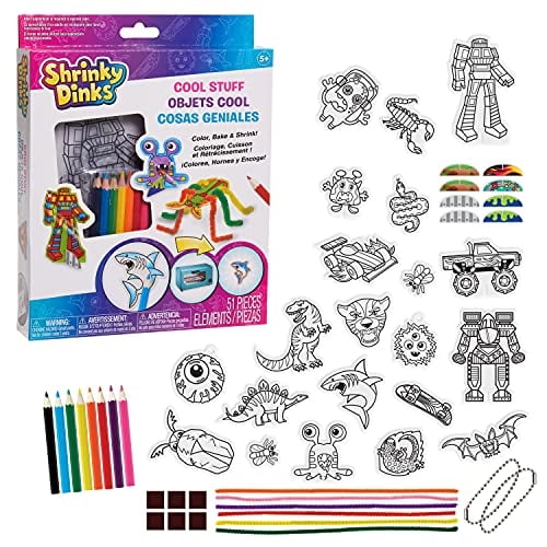 Set de actividades de arte y manualidades Just Play Shrinky Dinks Cool Stuff 51 piezas