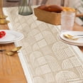 thumbnail image 5 of Btomtd Vintage Table Runner for Home Decor, Dining Table Cloth with Heat Insulation, Bohemian Style Linen Tea Table Runners and Cover, 47"x12", Beige-B, 5 of 6