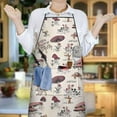 thumbnail image 6 of Red Mushroom Plant Light Pattern Apron-Garden Aprons for Women with Pockets-Cotton Linen Waterproof Kitchen Cooking Gardening Aprons Adjustable for Kitchen,Cooking,BBQ and Salon 33x27 Inch, 6 of 7
