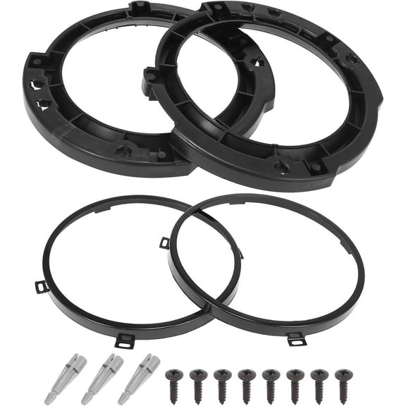7 Inch Round Headlight Mounting Retaining Bracket Ring Set with Headlight Metal Ring for Jeep Wrangler JK 2007-2017 Black