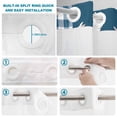 thumbnail image 4 of No Hook Shower Curtain, Japanese Rabbits Shower Curtains for Bathroom with See Through Top Window, Vintage Navy Blue Farmhouse Checkered Waterproof & Washable Bath Curtain Stand Up Stall 36"x72", 4 of 9