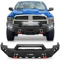 POFENZE For 2009 2010 2011 2012 Dodge Ram 1500 Front Bumper Heavy Duty Steel Bumper Fits Ram 1500 w/Winch Plate
