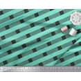 thumbnail image 2 of Soimoi Green Georgette Viscose Fabric Diagonal Stripe Fabric Prints By Yard 42 Inch Wide, 2 of 3