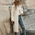 thumbnail image 6 of Jinhomg Womens Long Quilted Jackets Fall Winter Loose Cozy Full-Zip Puffer Coat Warm Long Sleeve Faux Fur Trim Outerwear with Pockets White M, 6 of 9