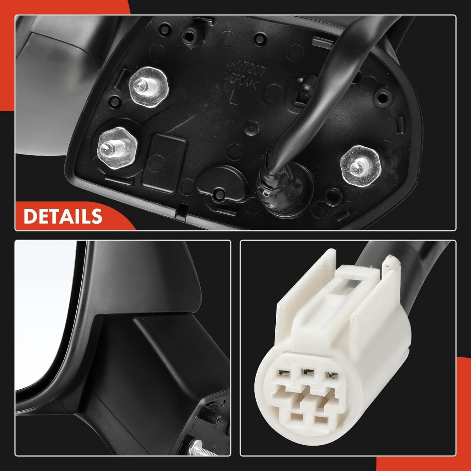A-Premium Driver Side Power Door Mirror Compatible with Toyota RAV4 2019 2020 2021 2022 - Non-Heated Manual Folding Black Outside Rear View Mirror - Replace# 8794542210, 8794042E01