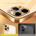 thumbnail image 3 of Crystal Clear Case for iPhone 11 Pro Max, [Not Yellowing] [Camera Protection] [Military Grade Drop Tested] Transparent Shockproof Protective Phone Case Silicone Slim Cover, 6.5", Luxury Gold, 3 of 18
