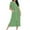 Green, variant on Dasayo Loose Night Gowns for Women Hospital Short Sleeve Zip up Nightgown Side Split Graphic Sleepwear Women Sleepwear L