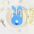 thumbnail image 5 of 4pcs Easter Bunny Felt Cutlery Holders, Happy Easter Decorations, Bunny Cutlery Knife & Fork Pouches, Festive Tableware Supplies for Easter Birthday Party & Dining Decor, Blue, 5 of 6