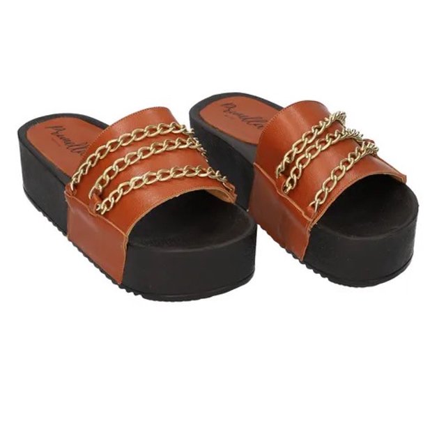 Sandalias Zapatos Mujer Tacon Zapatillas Plataforma Prunella Modelo 5051 Miel PRUNELLA 5051
