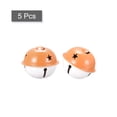 thumbnail image 3 of Jingle Bells, 40mm 5pcs Craft Bells with Star Cutouts for DIY, White/Orange, 3 of 6