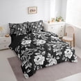 thumbnail image 3 of Feelyou Rustic Farmhouse Floral Bedding Comforter Set 7 Pieces, Retro French Style Full Bedding Set, Romantic Garden Flower Reversible Fitted Sheet Flat Sheet, Luxury Bedroom Decor, 3 of 7