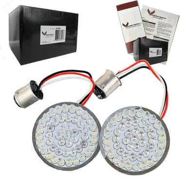 Eagle Lights 2" Red LED Rear Turn Signal/Tail/Brake Lights For Harley Davidson (Smoke)