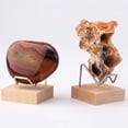 thumbnail image 3 of Soporte de exhibición de 2 Uds Metal con base de madera Sunnimix Expositor de minerales, 3 of 8
