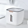 thumbnail image 7 of Ikohbadg Rice Dispenser, Rice Storage Container, Large Grain Container Storage with Lid Moisture Proof Household Cereal Dispenser Bucket for Kitchen Soybean Corn, Black, 7 of 7