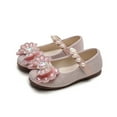 thumbnail image 6 of GUOBIOZIY Girls Dress Mary Jane Ballet Flats Low Heel Princess Shoes（Pink,2-2.5 Y）, 6 of 7