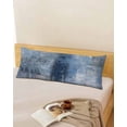 thumbnail image 5 of Blue Throw Pillow Covers, Retro Oil Painting Modern Abstract Art Aesthetics Soft Breathable Pillow Cases with Zipper for Sleeping, Long Body Pillowcases for Couch Bed Sofa Chair 20x54 Inches, 5 of 6