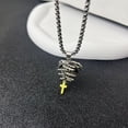 thumbnail image 4 of lanema Faithful Skull Crucifix Necklace/Pendant with Prayer Hands Jewelry for Music Festivals and Parties Festival Accessory, 4 of 8