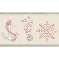 thumbnail image 2 of Authentic Hotel and Spa Turkish Cotton Nautical Embroidered Light Grey Bath Towel, 2 of 2