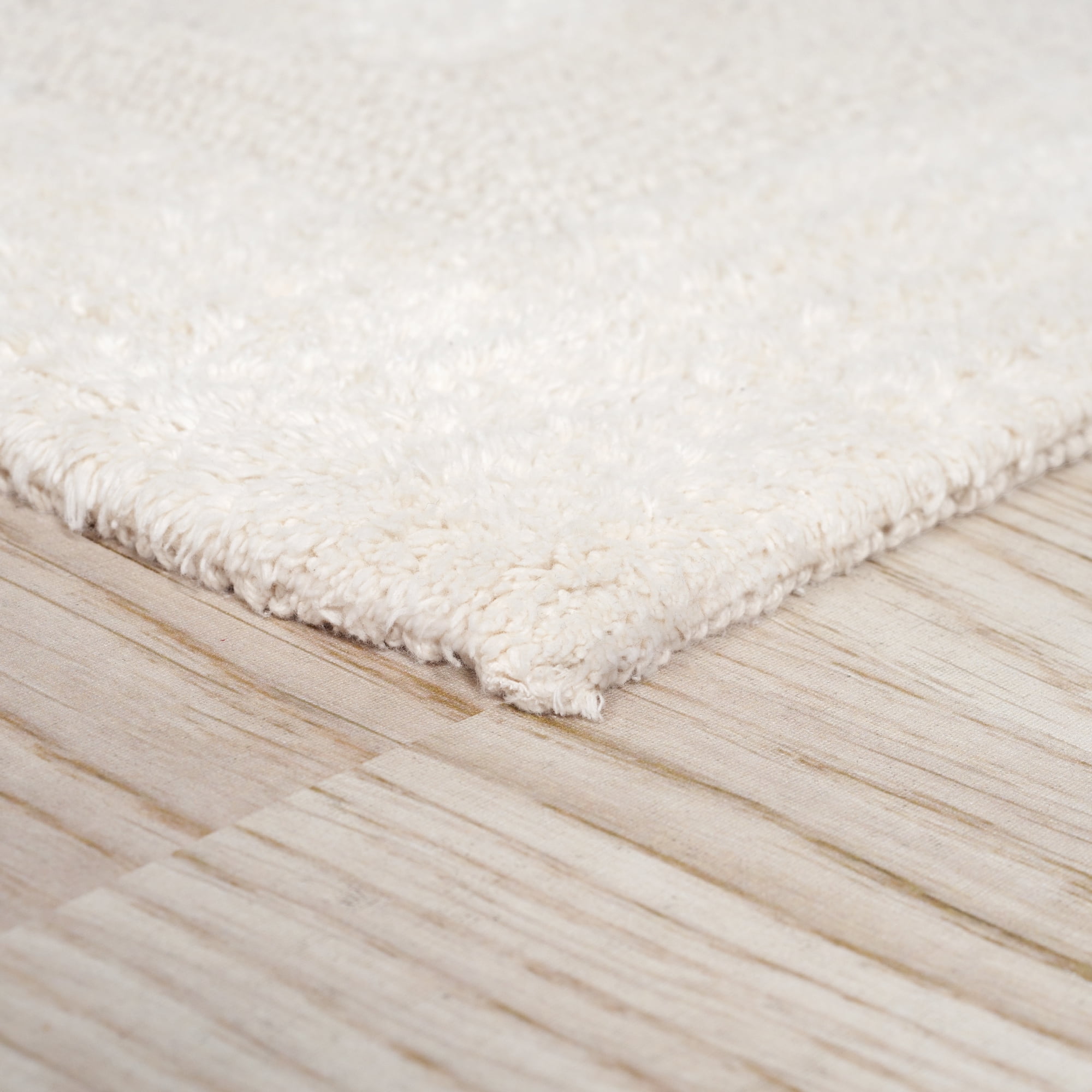 Cotton Bath Mat- Plush 100 Percent Cotton 24x60 Long Bathroom Runner-  Reversible, Soft, Absorbent, and Machine Washable Rug by Lavish Home  (Ivory)