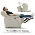 thumbnail image 4 of MCombo Zero Wall Hugger Power Recliner Loveseat for Living Room, RVs, Small Spaces, Fabric, Beige, 4 of 7