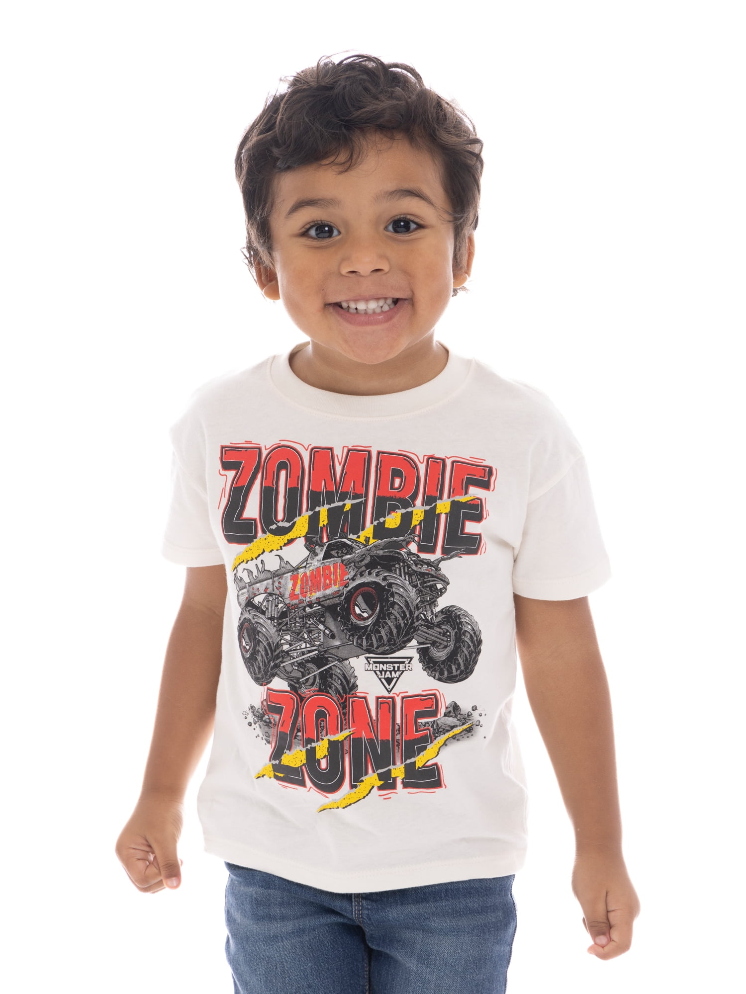 Monster Jam Toddler Boys Zombie Zone Graphic T-Shirt with Short-Sleeves, Sizes 12M-5T