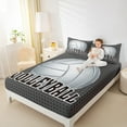 thumbnail image 4 of jejeloiu Volleyball Sport Queen Sheet Sets,Ball Gamer Game Flat Sheet,White Gray Queen Fitted Sheet For Boys Teens,Super Cozy Room Decor,4pcs, 4 of 7