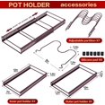 thumbnail image 4 of Expandable Pot And Pan Organizer For Multifunction Use In Kitchen, Heavy Duty Metal Adjustable Dividers Rack With 7 Slots For Dishes Frying Pans Soup Pots Lids Cutting Boards, 4 of 7