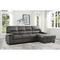 thumbnail image 2 of Lexicon Michigan Microfiber Sectional with Right Chaise in Dark Gray, 2 of 10