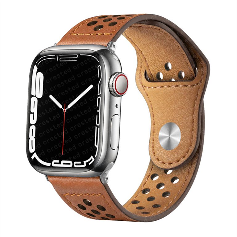 Recoppa Fabric Cloth Band Compatible with Apple Watch 45mm 44mm 42mm 41mm 40mm 38mm, Canvas Strap with Soft Genuine Leather Lining and Snap Button