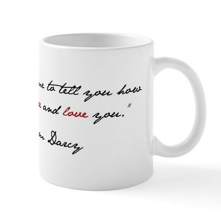 

CafePress - Mr. Darcy Quote Mug - 11 oz Ceramic Mug - Novelty Coffee Tea Cup