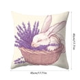 thumbnail image 3 of MXTPOV Easter Pillow Covers 18x18, Purple Lavender Rabbits Easter Eggs Pillow Covers for Couch Sofa, Easter Decorations, Decorative Throw Pillow Covers for Home Decor, 3 of 5