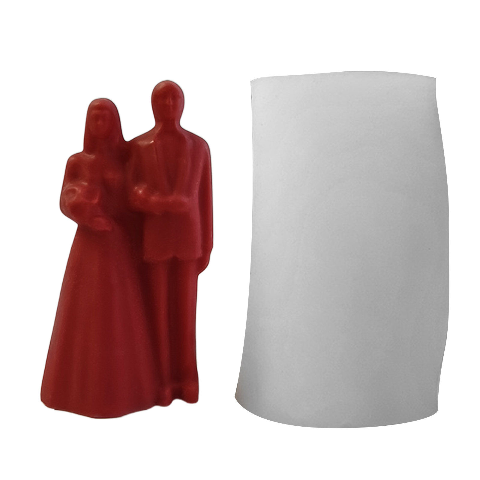 COMEET Candle Molds,Silicone Mold Romantics Couple Candle Molds Epoxy Resin Mould for Home Decorations