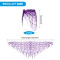 thumbnail image 2 of Uxcell Women's Belly Dance Hip Scarf with Sequins Triangle Wrap Skirts Waist Chain for Music Festival Costume Performance Purple, 2 of 7