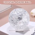 thumbnail image 2 of Uxcell 60mm/2.4" Crystal Sphere Ball Ice Cracked Glass Solid Decorative Sphere Crystal Ball Prop Ornament for Feng Shui Divination Tabletop Fountain Decoration, Clear, 2 of 7