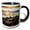 Black/White, variant on 3drose, a Boulder Beach at Sunset Image of Watercolor Painting, 11oz Magic Transforming Mug