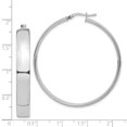 thumbnail image 3 of 14K White Gold Plated High Polished 7mm Hoop Earrings, 3 of 7