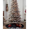 thumbnail image 4 of Black Christmas Christmas Tree Skirt 36 Inches Large Christmas Skirt Tree, Xmas Balls Botanical Winter Snowflake Tree Skirt Christmas Decorations for Fireplace Party Holidays Indoor Outdoor, 4 of 7