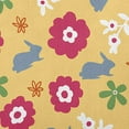 thumbnail image 2 of Simply Daisy 14x20" Rectangle Flowery Love Bunnies Poly Easter Throw Pillow, Yellow-Blue Qty 1, 2 of 4
