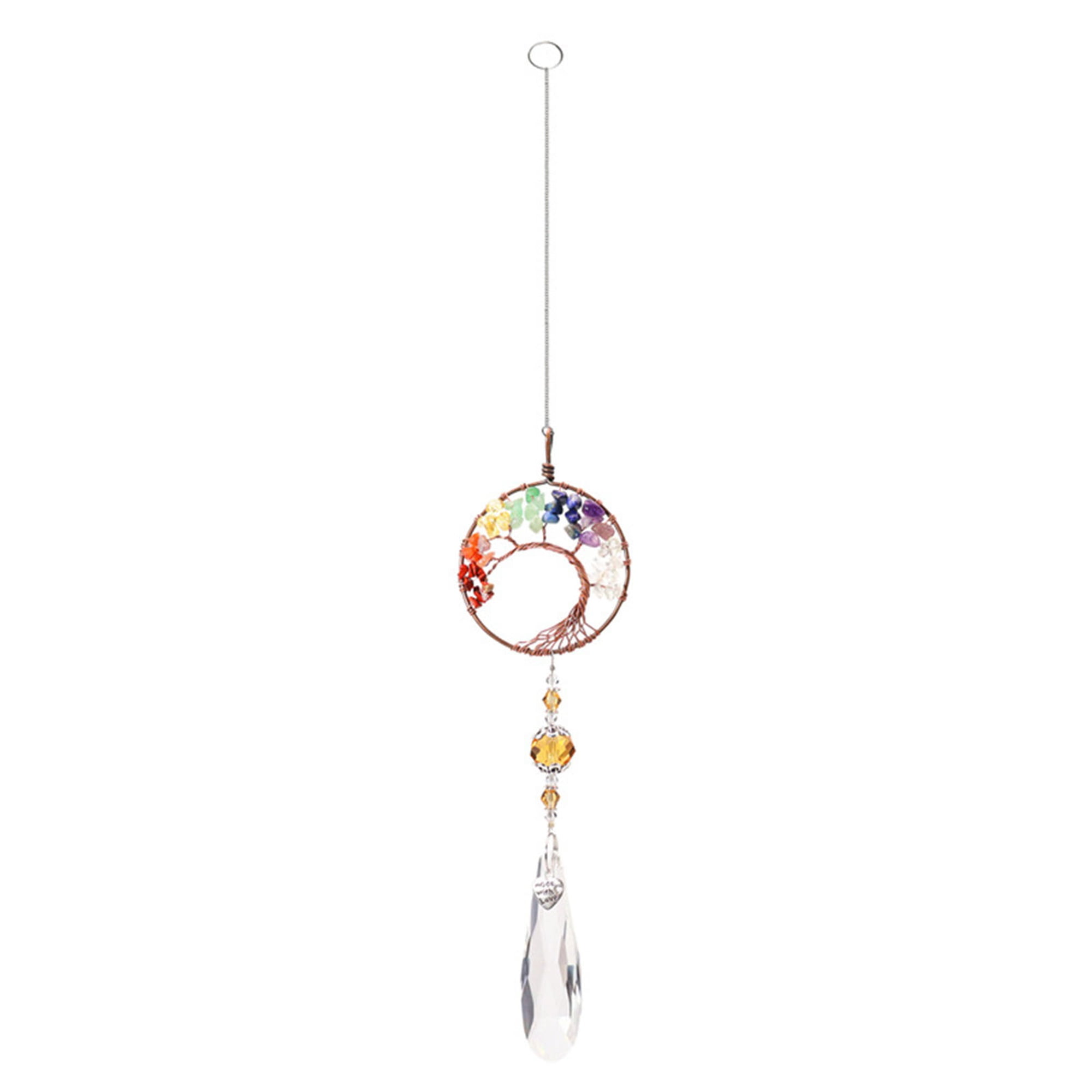 3pcs Crystals Ball Prisms Suncatcher Hanging Ornament Chakra Home Garden Decor 