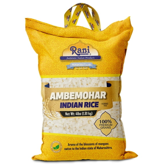 Rani Ambemohar Indian Rice 64oz (4lbs) 1.81kg Cloth Bag ~ All Natural | Gluten Friendly | Vegan | Kosher | Export Quality | Indian Origin
