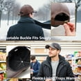thumbnail image 3 of Warm Leather Baseball Caps, 2026 Men's Genuine Leather Shell Fleece Lining Adjustable Cap for Fall Winter Outdoor, Ball Caps for Men, Men's Baseball Caps, Baseball Hat, 3 of 7