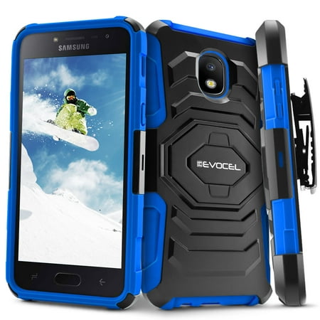 Galaxy J7 (2018) Case, Evocel [Belt Clip Holster] [Kickstand] [Dual Layer] New Generation Series Phone Case for Samsung Galaxy J7 (2018) / J7 V 2nd Gen / J7 Refine / J7 Crown / SM-J737P , Blue