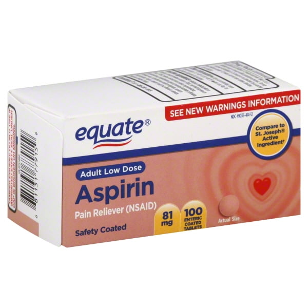 Equate Low Dose Aspirin, 100ct